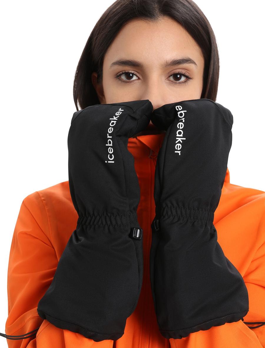 Icebreaker Unisex MerinoLoft™ Mittens Miesten Käsineet Mustat | FI 1052RVDW